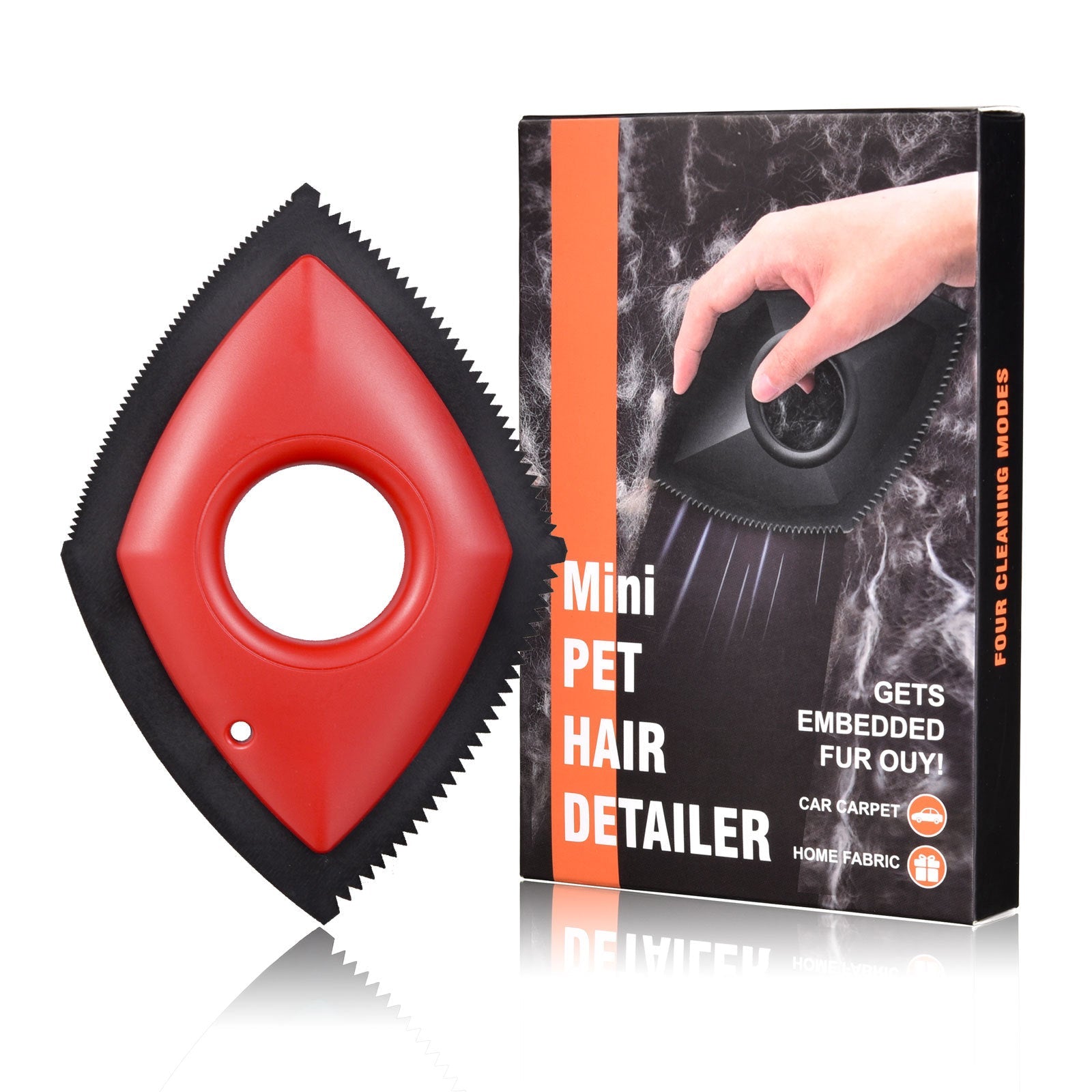 KFX-8570557 Pet Hair Remover Tool with Four Cleaning Modes for Effective Fur Removal from Cars & Carpets