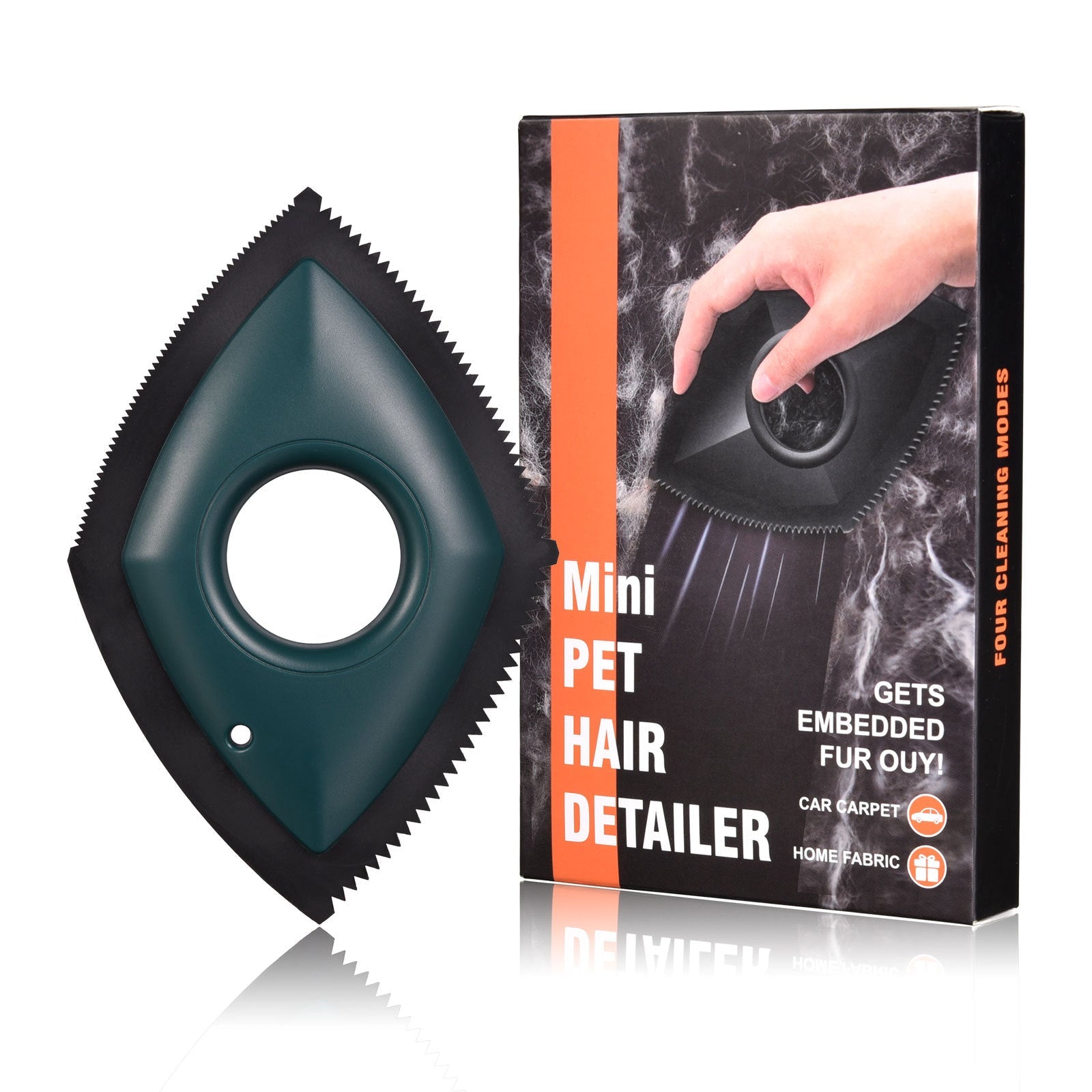KFX-8570557 Pet Hair Remover Tool with Four Cleaning Modes for Effective Fur Removal from Cars & Carpets