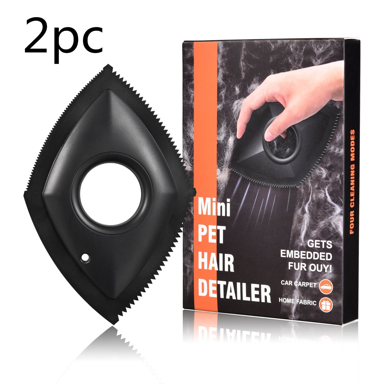 KFX-8570557 Pet Hair Remover Tool with Four Cleaning Modes for Effective Fur Removal from Cars & Carpets