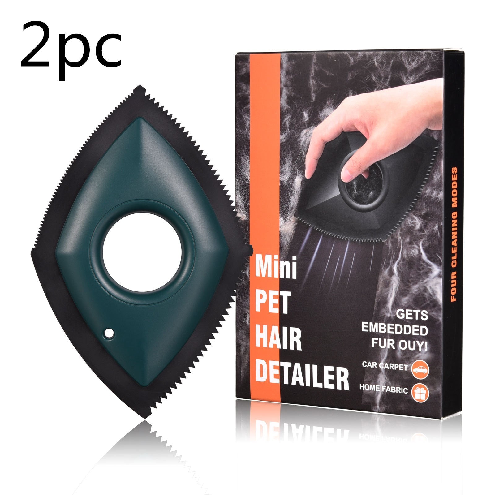 KFX-8570557 Pet Hair Remover Tool with Four Cleaning Modes for Effective Fur Removal from Cars & Carpets