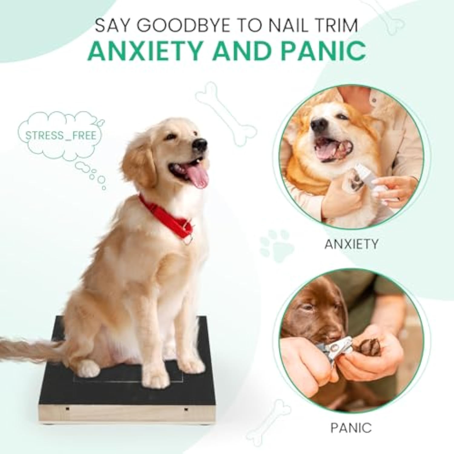 KFX-8572221 Dog Nail Scratch Board with Treat Box - Safe and Fun Nail Trimming Solution for All Breeds and Sizes