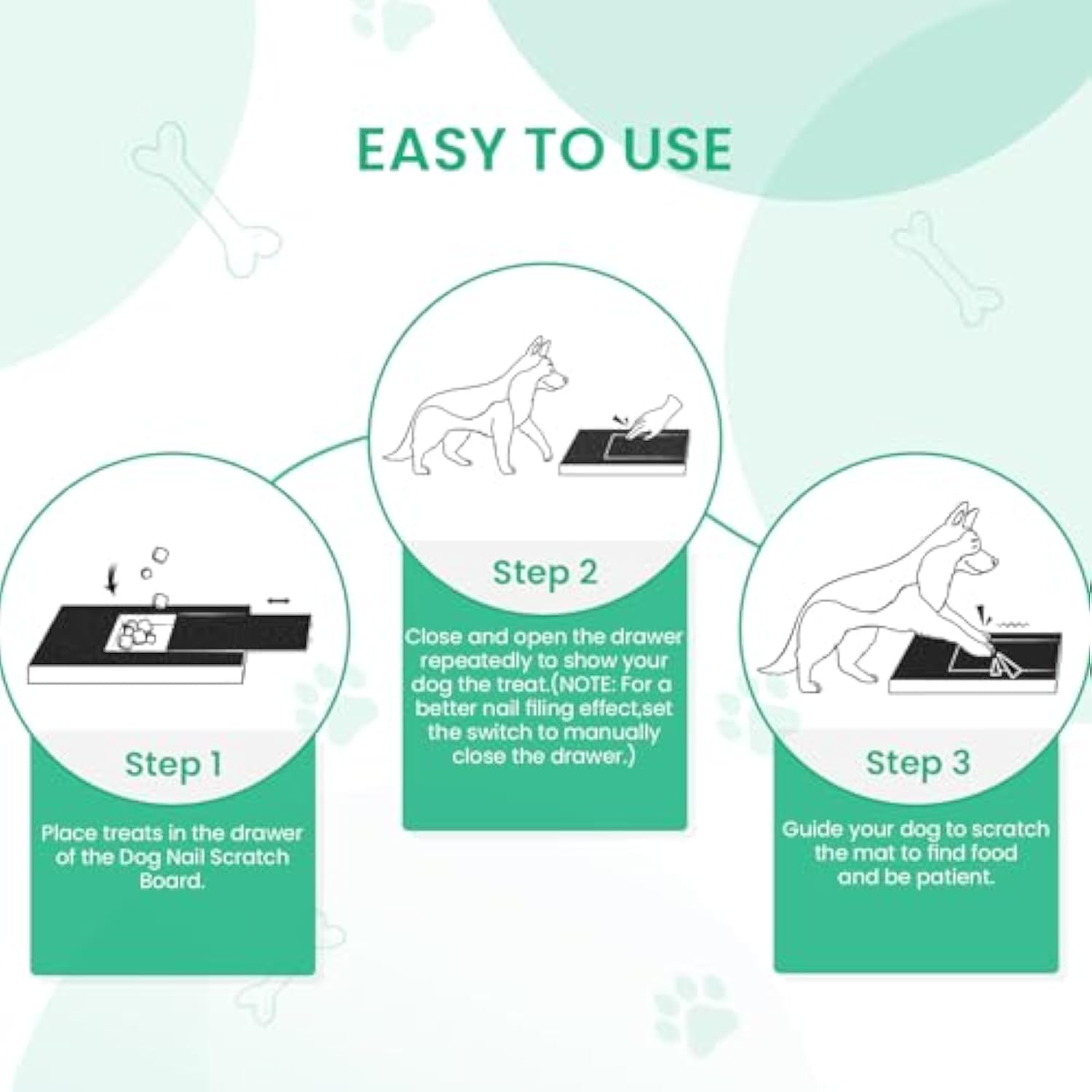 KFX-8572221 Dog Nail Scratch Board with Treat Box - Safe and Fun Nail Trimming Solution for All Breeds and Sizes