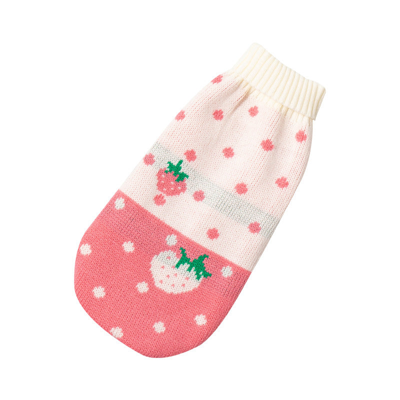 KFX-8572733 Cozy Cotton Knit Winter Clothes for Puppies and Kittens with Anti-Skid Features