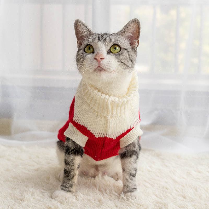 KFX-8572733 Cozy Cotton Knit Winter Clothes for Puppies and Kittens with Anti-Skid Features