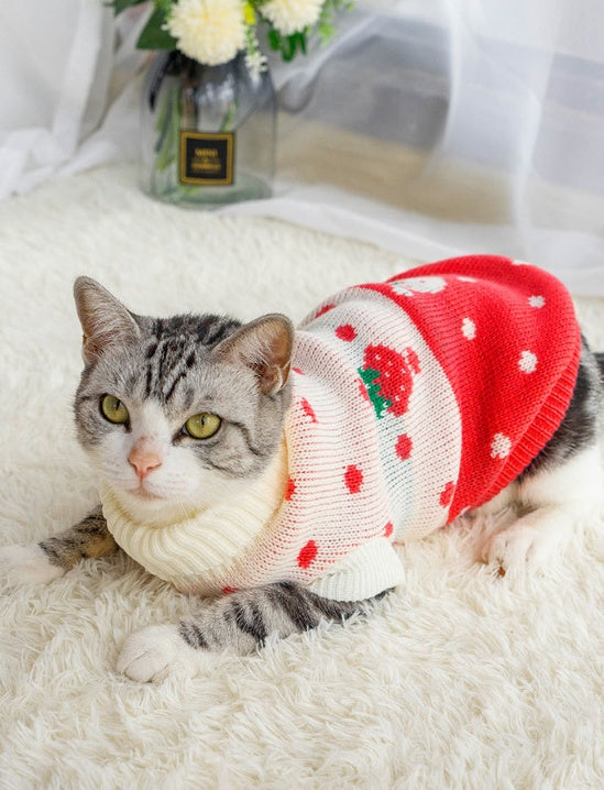 KFX-8572733 Cozy Cotton Knit Winter Clothes for Puppies and Kittens with Anti-Skid Features