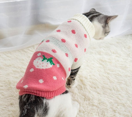 KFX-8572733 Cozy Cotton Knit Winter Clothes for Puppies and Kittens with Anti-Skid Features