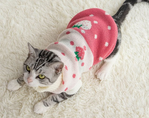 KFX-8572733 Cozy Cotton Knit Winter Clothes for Puppies and Kittens with Anti-Skid Features