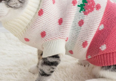 KFX-8572733 Cozy Cotton Knit Winter Clothes for Puppies and Kittens with Anti-Skid Features