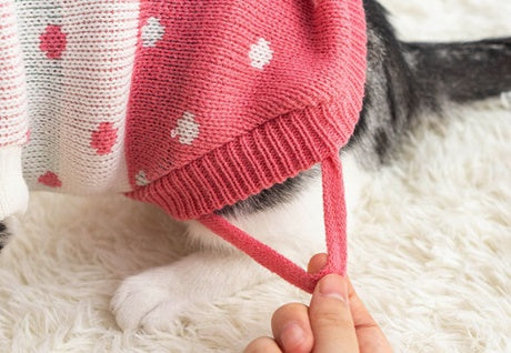 KFX-8572733 Cozy Cotton Knit Winter Clothes for Puppies and Kittens with Anti-Skid Features