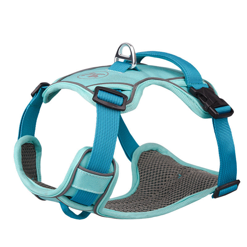 KFX-8574013 Large Anti-Slip Pet Chest Harness with Traction Rope in Various Colors