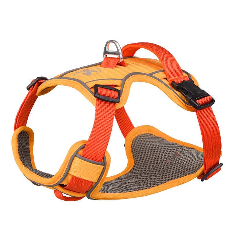 KFX-8574013 Large Anti-Slip Pet Chest Harness with Traction Rope in Various Colors