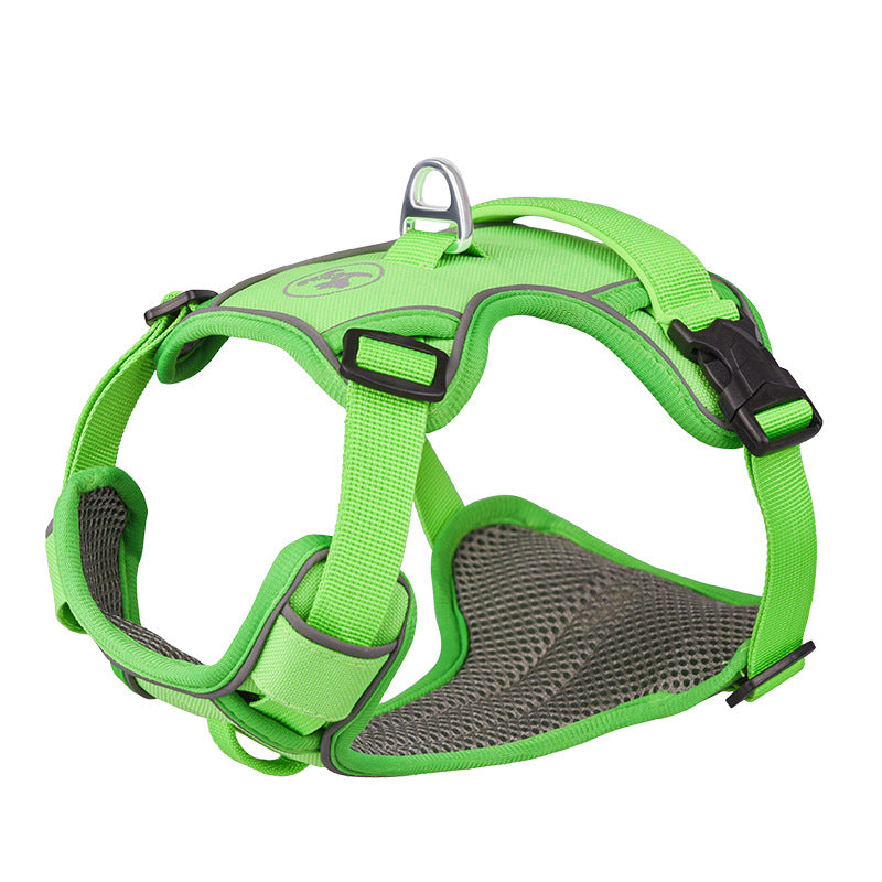 KFX-8574013 Large Anti-Slip Pet Chest Harness with Traction Rope in Various Colors