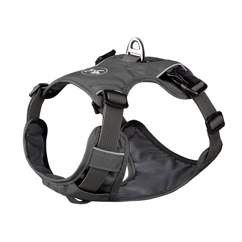 KFX-8574013 Large Anti-Slip Pet Chest Harness with Traction Rope in Various Colors