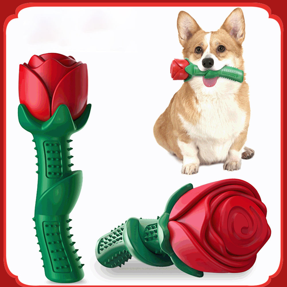 KFX-8575549 Puppy Chew Toy Molar Stick - Bite Resistant TPE, Available in Red and Blue