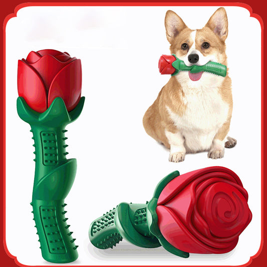 KFX-8575549 Puppy Chew Toy Molar Stick - Bite Resistant TPE, Available in Red and Blue