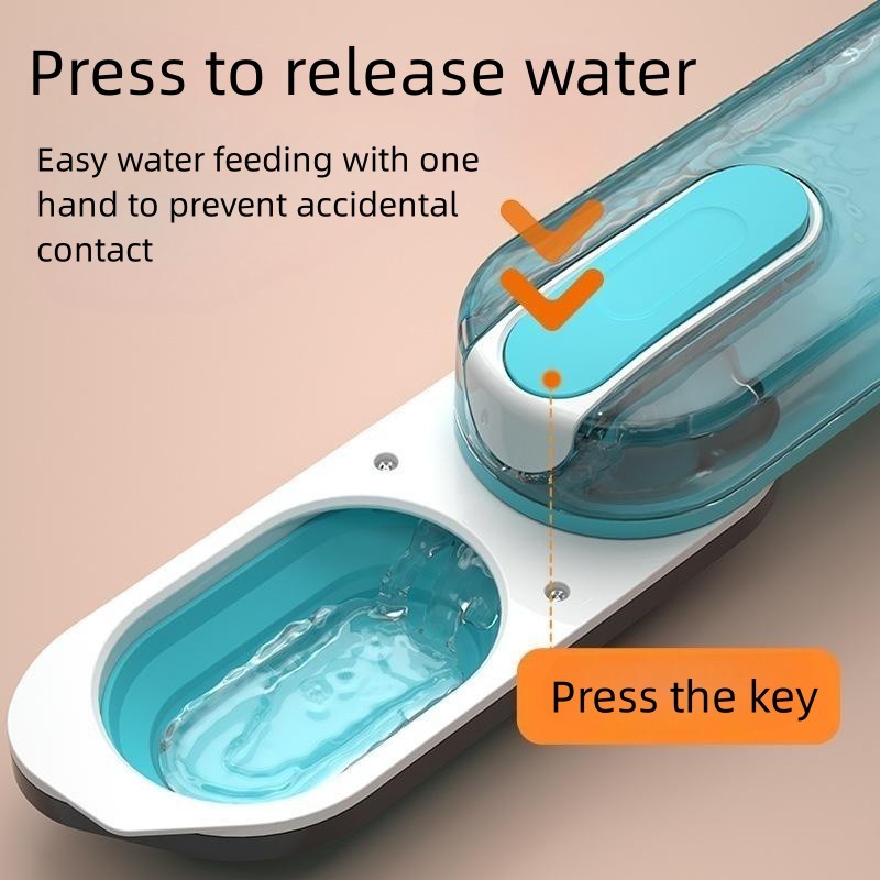 KFX-8577981 Portable Dog Water Bottle for Outdoor Activities - Foldable Pet Drinking Solution