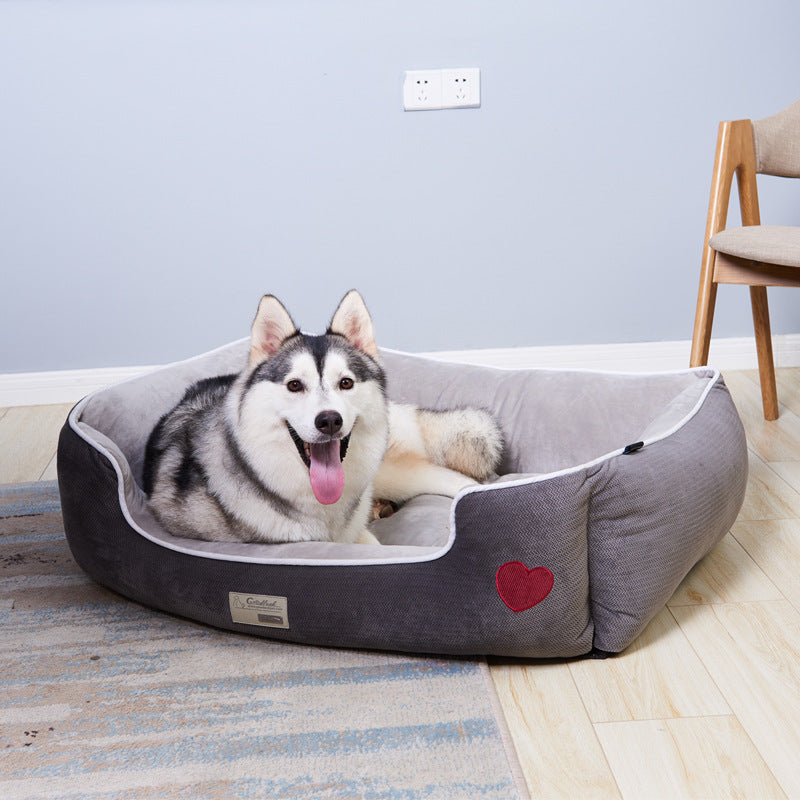 KFX-8578749 Removable and Washable Cloth Dog Kennel in Grey - Multiple Sizes Available