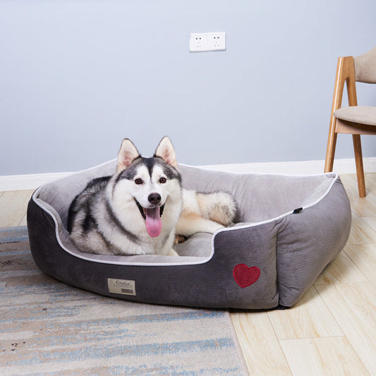 KFX-8578749 Removable and Washable Cloth Dog Kennel in Grey - Multiple Sizes Available