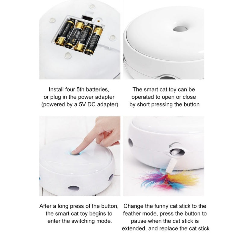 KFX-8581309 Automatic Electric Cat Toy with Smart Turntable and Donut Design