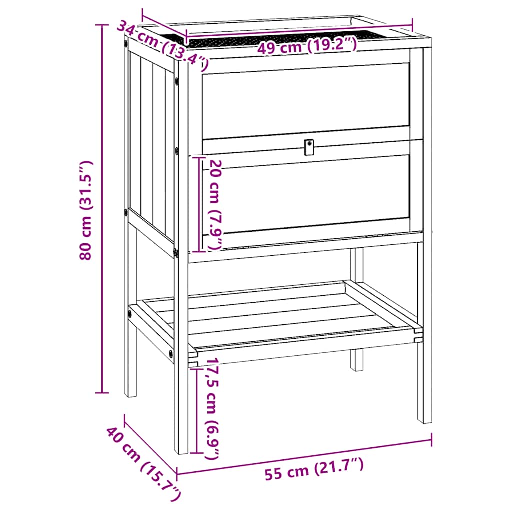 KFX-8582077 Wooden Hamster Cage with Accessories – Solid Fir Wood, Multi-Level Design, Spacious Habitats for Small Pets