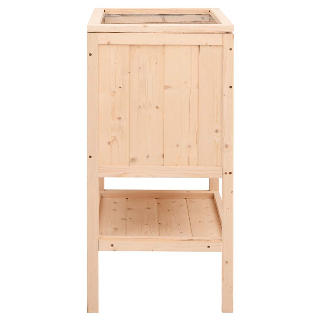 KFX-8582077 Wooden Hamster Cage with Accessories – Solid Fir Wood, Multi-Level Design, Spacious Habitats for Small Pets