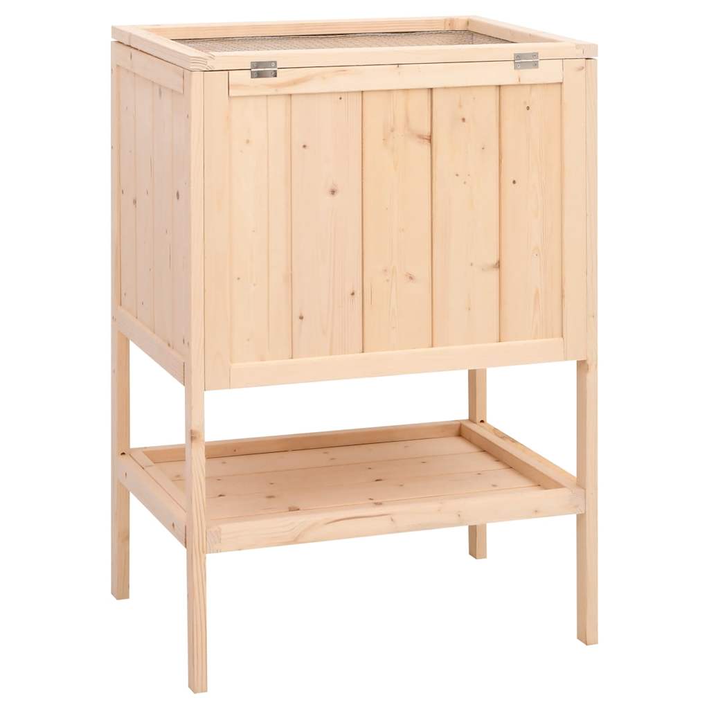 KFX-8582077 Wooden Hamster Cage with Accessories – Solid Fir Wood, Multi-Level Design, Spacious Habitats for Small Pets