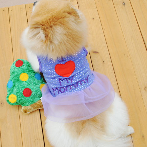 KFX-8582845 Cute Embroidered Cotton Skirt for Puppies