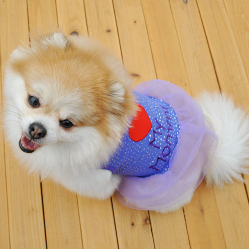 KFX-8582845 Cute Embroidered Cotton Skirt for Puppies