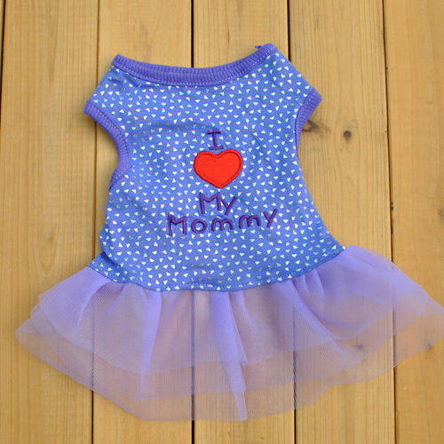 KFX-8582845 Cute Embroidered Cotton Skirt for Puppies