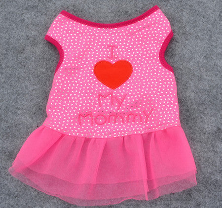 KFX-8582845 Cute Embroidered Cotton Skirt for Puppies