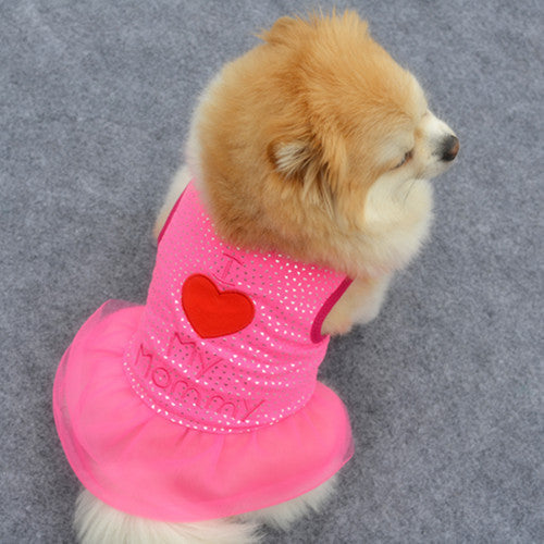 KFX-8582845 Cute Embroidered Cotton Skirt for Puppies