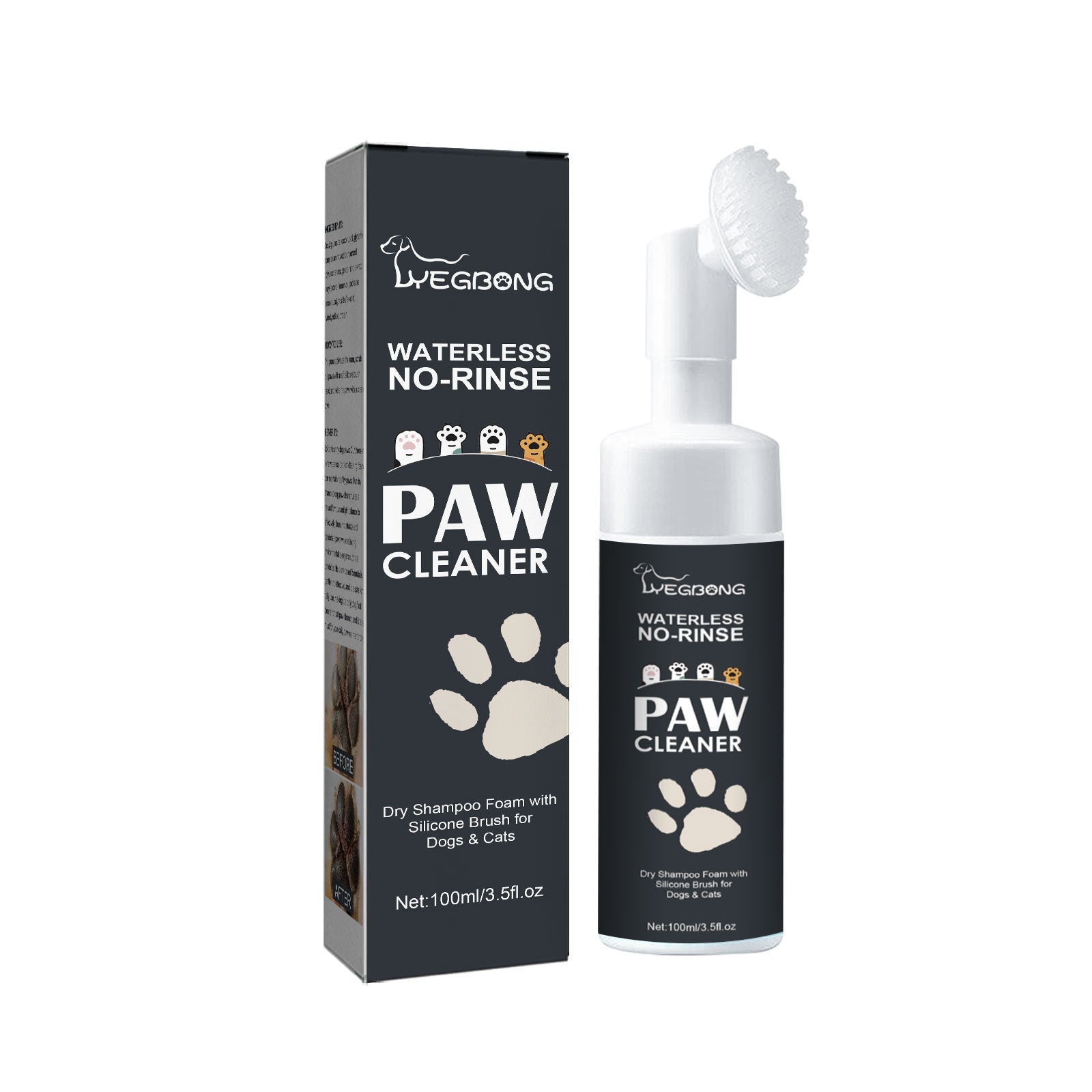 KFX-8588093 Dog Paw Care Solution - 100ml Foot Cleaning Formula for Dogs