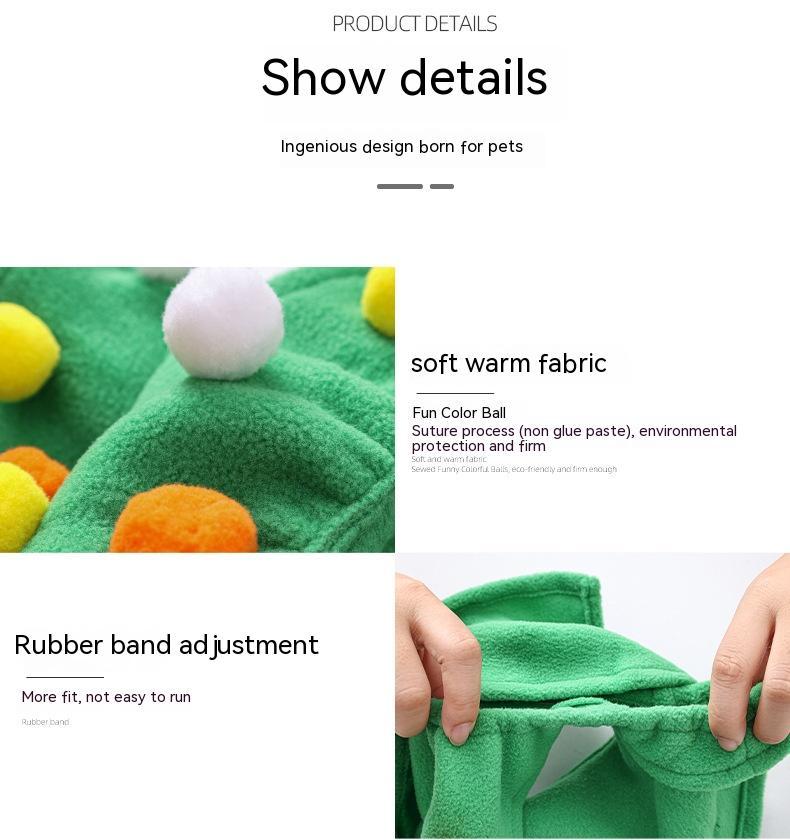 KFX-8590397 Funny Christmas Tree Costume for Cats and Dogs - Green Polyester Pet Clothing