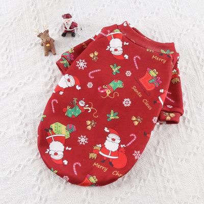 KFX-8590653 Flannel Pet Clothing for Winter - Warm and Festive Style in Red and Green
