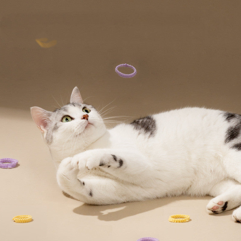 KFX-8591037 Interactive Cat Teaser Stick with Rubber Bands for Stuffy Pet Engagement