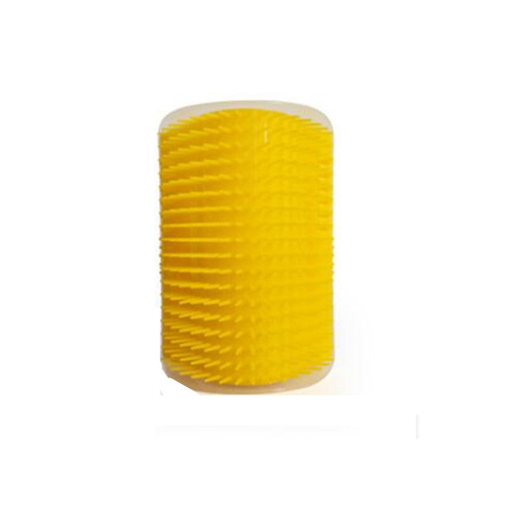 KFX-8591805 Cat Massage Rubbing Brush with Catnip – Durable Plastic Hair Comb for Wall Corner Use
