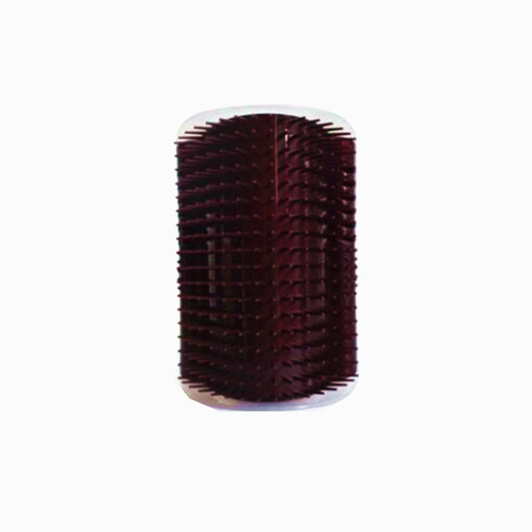 KFX-8591805 Cat Massage Rubbing Brush with Catnip – Durable Plastic Hair Comb for Wall Corner Use