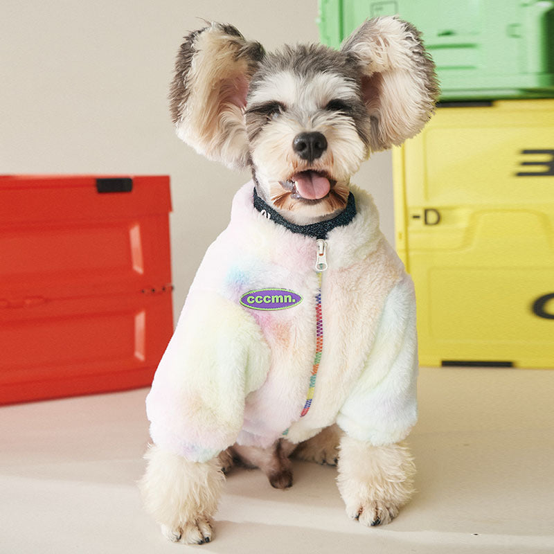 KFX-8592573 Thick Fur Dog Coat for Autumn and Winter - Casual Two-Legged Pet Suit