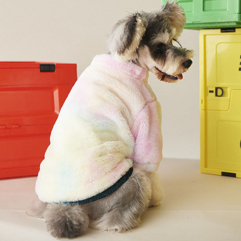 KFX-8592573 Thick Fur Dog Coat for Autumn and Winter - Casual Two-Legged Pet Suit