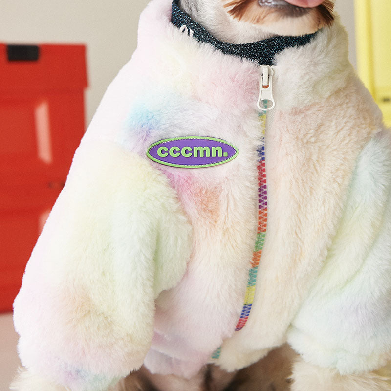 KFX-8592573 Thick Fur Dog Coat for Autumn and Winter - Casual Two-Legged Pet Suit