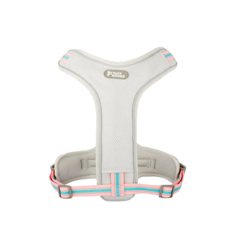 KFX-8595261 Dog Chest Strap – Nylon, Available in Pink Marble, Passionate Red, Cosmic Adventurer, Black Carbon Molecule, Vitality Powder, Multiple Sizes