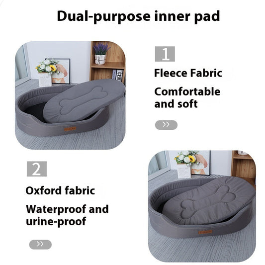 KFX-8596029 Universal Cozy Polar Fleece Dog Bed - Anti-Bite Design in Multiple Colors and Sizes