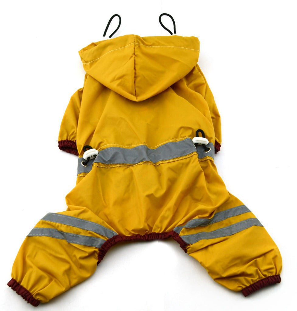 KFX-8600125 Waterproof Dog and Cat Raincoat with Reflective Hoodie, Sizes XS-XXL, Lightweight and Easily Portable