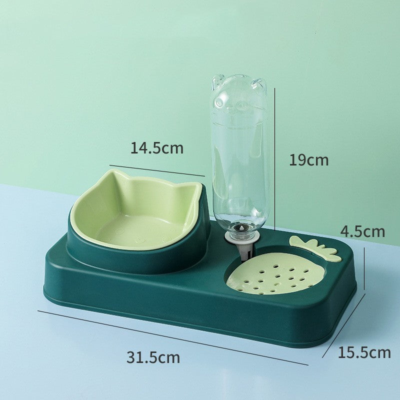 KFX-8601917 Anti-Spill Automatic Pet Water Food Bowl for Dogs and Cats, Multiple Color Options