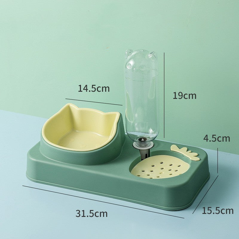 KFX-8601917 Anti-Spill Automatic Pet Water Food Bowl for Dogs and Cats, Multiple Color Options