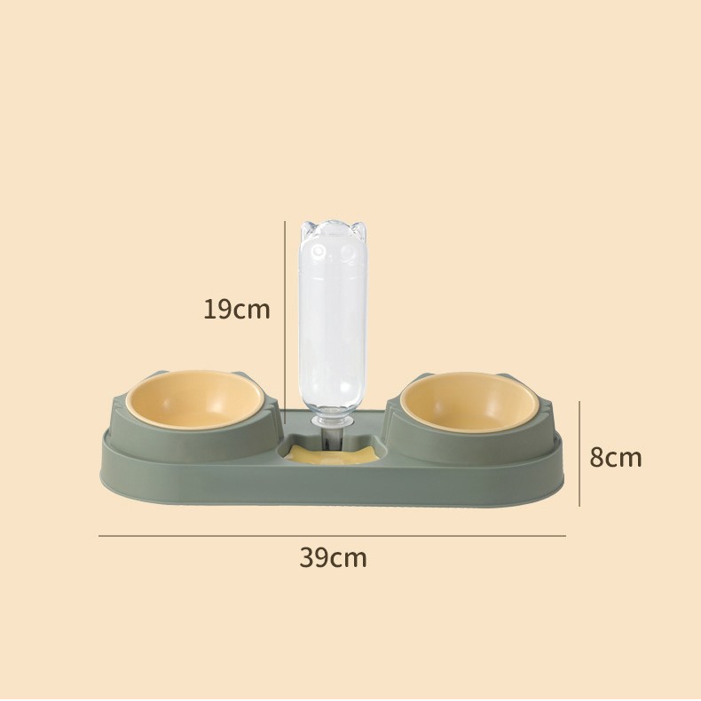 KFX-8601917 Anti-Spill Automatic Pet Water Food Bowl for Dogs and Cats, Multiple Color Options
