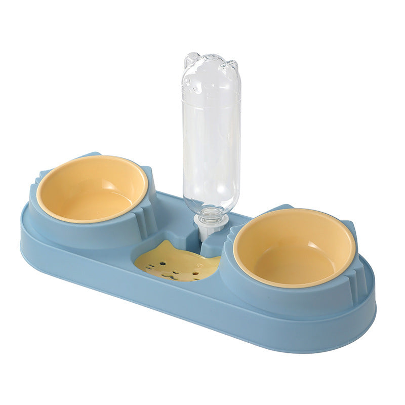 KFX-8601917 Anti-Spill Automatic Pet Water Food Bowl for Dogs and Cats, Multiple Color Options