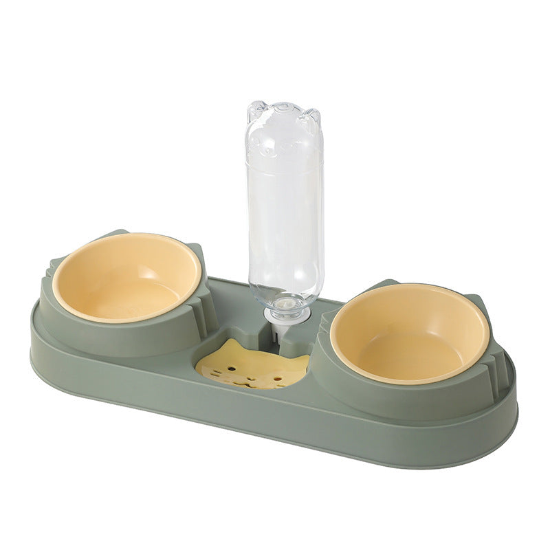 KFX-8601917 Anti-Spill Automatic Pet Water Food Bowl for Dogs and Cats, Multiple Color Options