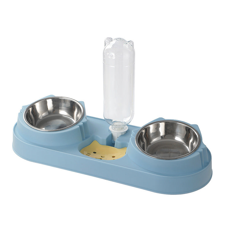 KFX-8601917 Anti-Spill Automatic Pet Water Food Bowl for Dogs and Cats, Multiple Color Options