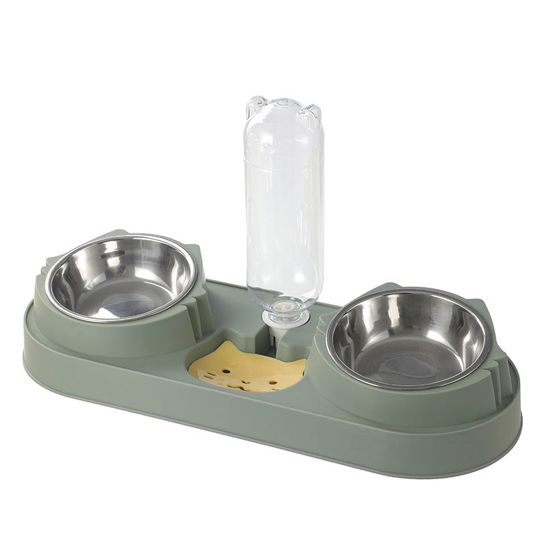 KFX-8601917 Anti-Spill Automatic Pet Water Food Bowl for Dogs and Cats, Multiple Color Options